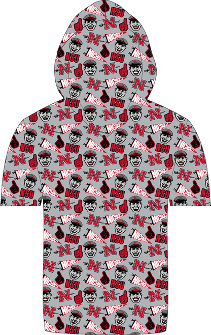 Nicholls Spirit SS Hooded Shirt all-over print