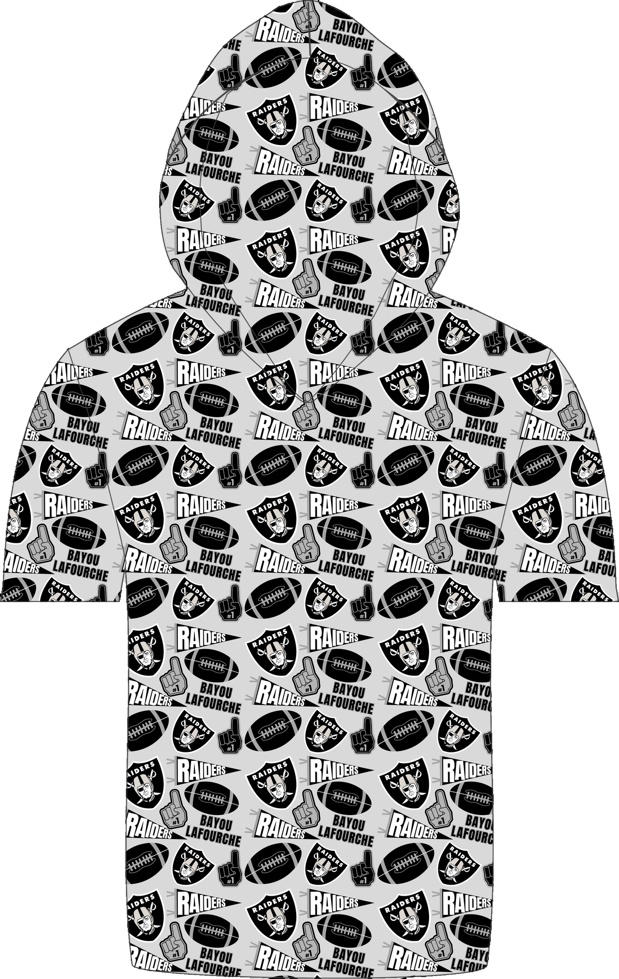 Raiders Spirit SS Hooded Shirt all-over print