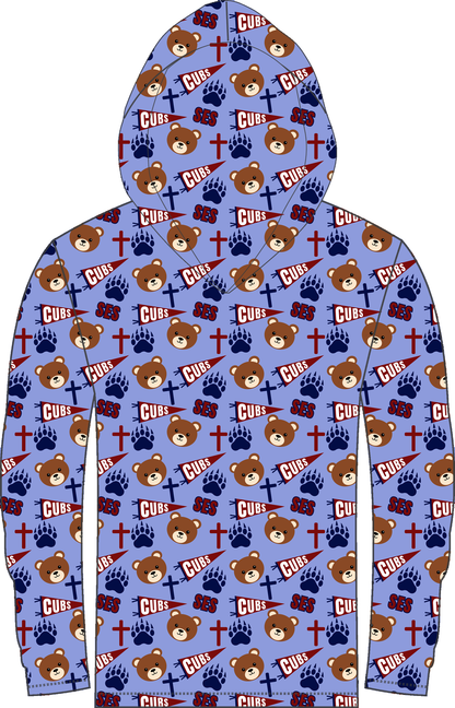 St. Elizabeth Spirit LS Hooded Shirt all-over print