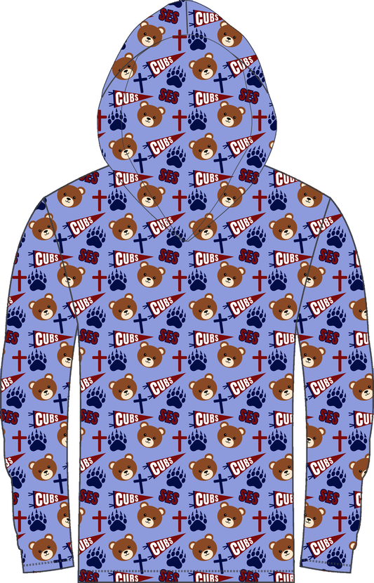 St. Elizabeth Spirit LS Hooded Shirt all-over print