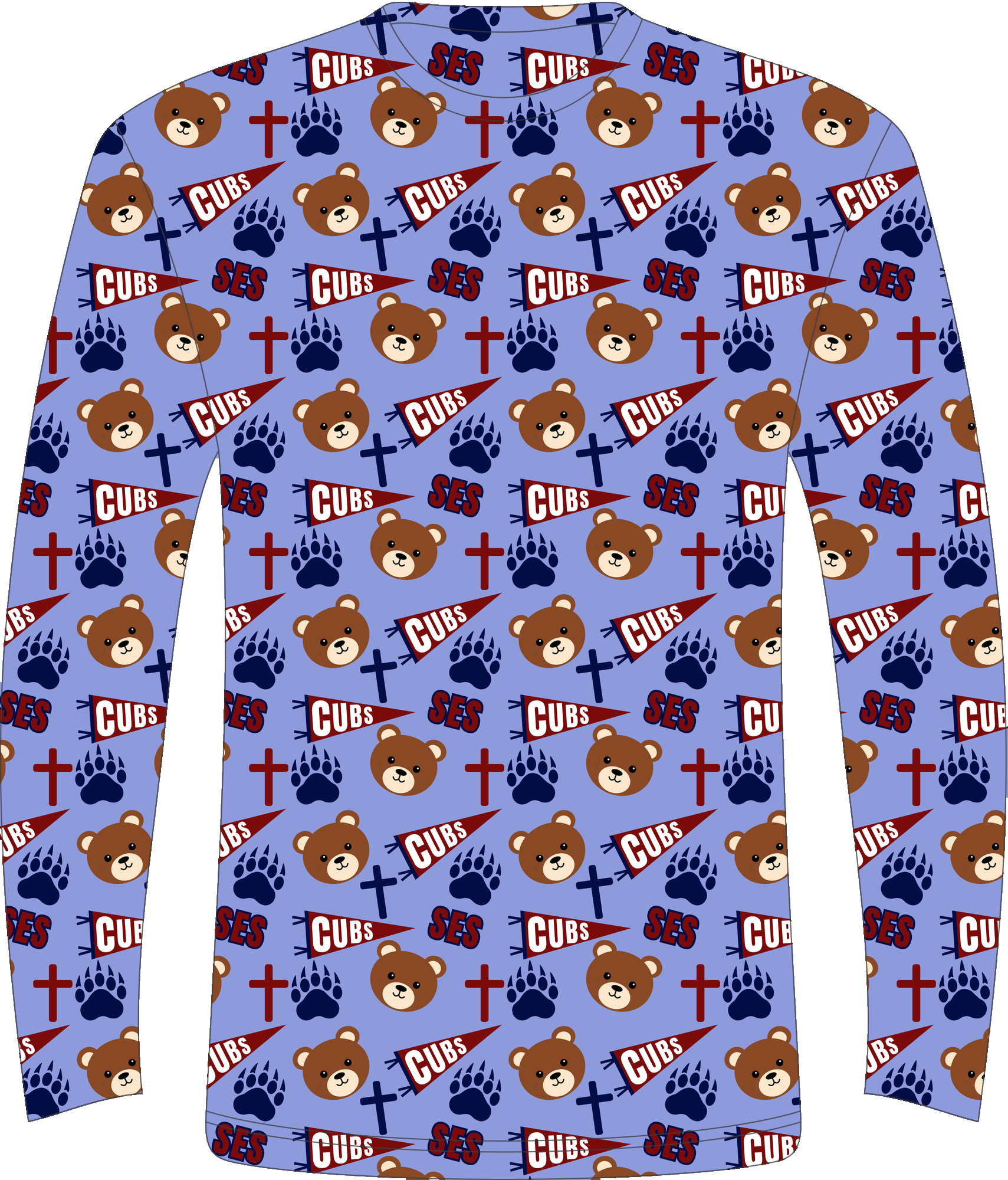 St. Elizabeth Spirit LS Tee all-over print