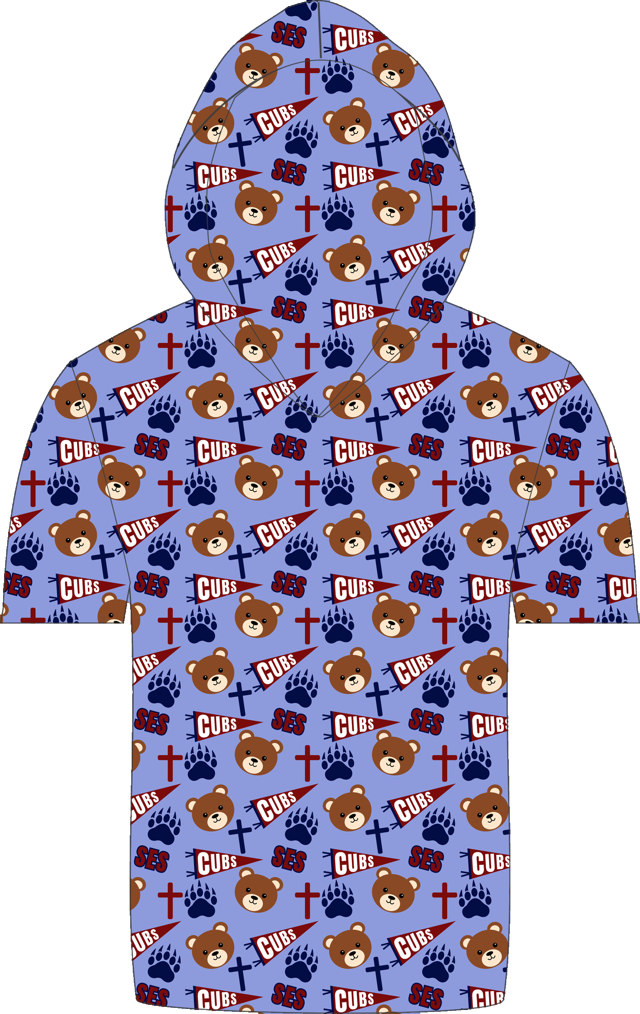St. Elizabeth Spirit SS Hooded Shirt all-over print